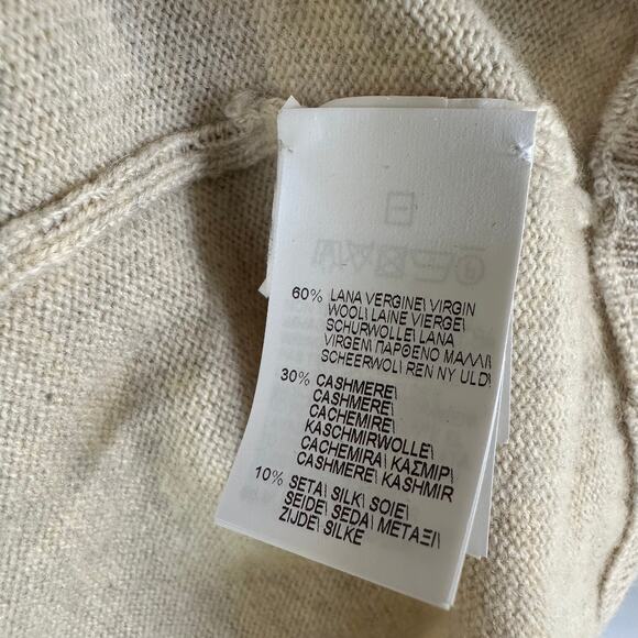 *NEW* Brunello Cucinelli Cashmere Silk Monili Large Sweater Wool Tan Knit Jumper - Picture 12 of 13